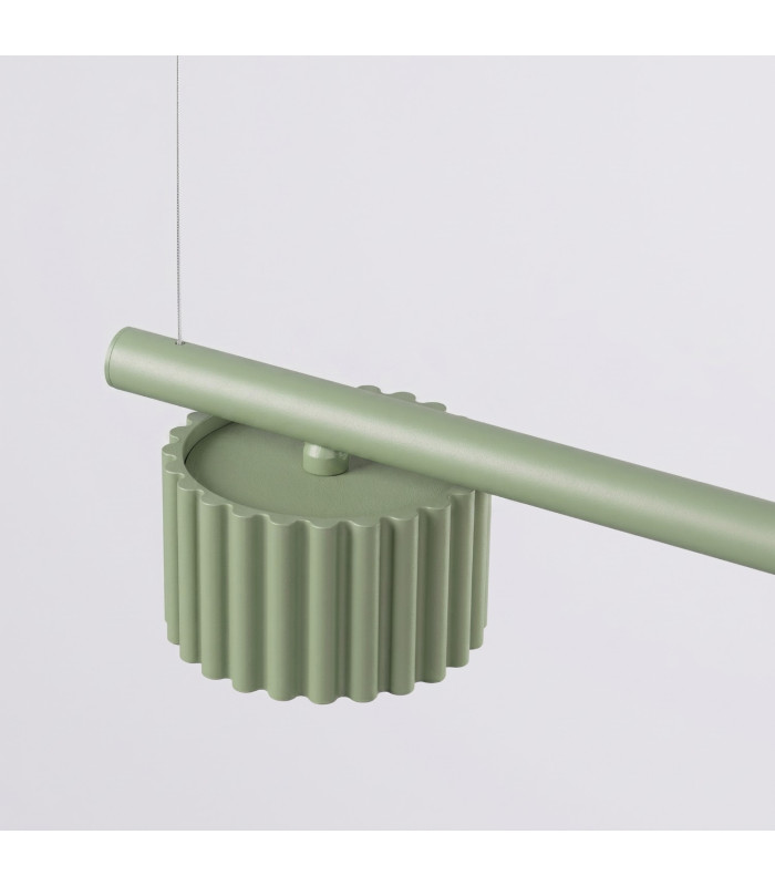 Aura Bar Pendant Ceiling Light Sage 4x GX53-6