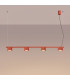 Aura Bar Pendant Ceiling Light Red 4x GX53-3
