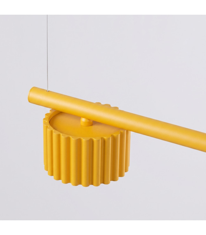 Aura Bar Pendant Ceiling Light Yellow 4x GX53-6