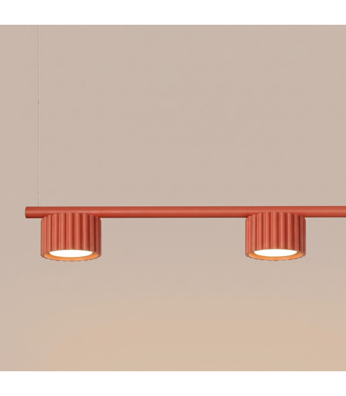 Aura Bar Pendant Ceiling Light Red 4x GX53-5