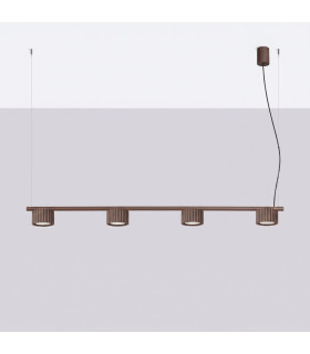 Aura Bar Pendant Ceiling Light Brown 4x GX53-2