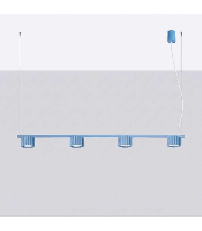 Aura Bar Pendant Ceiling Light Blue 4x GX53-2