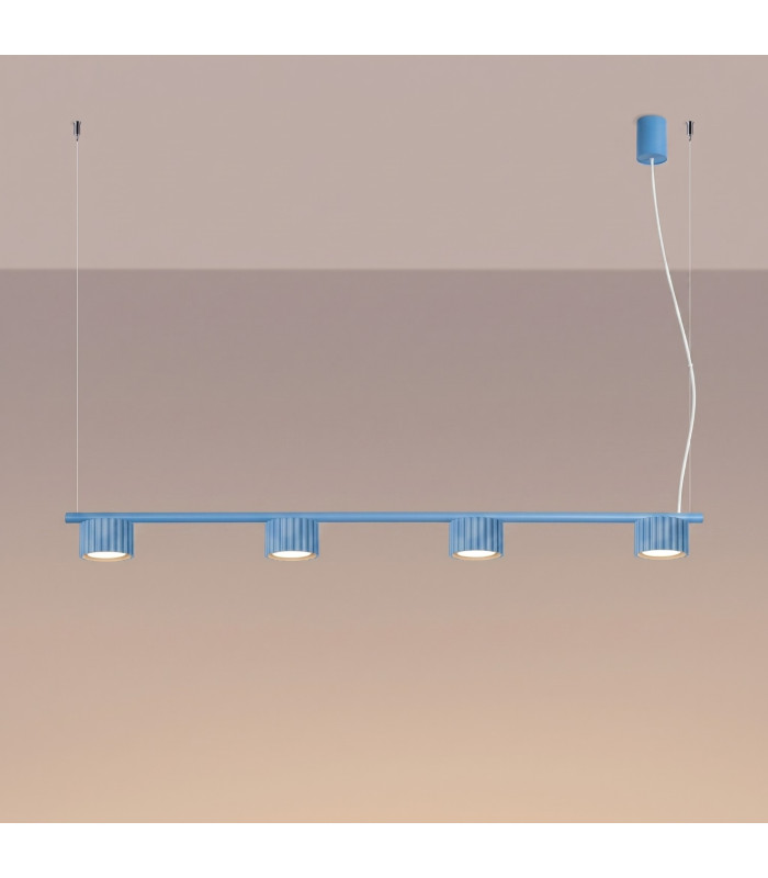 Aura Bar Pendant Ceiling Light Blue 4x GX53-3