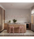 Aura Bar Pendant Ceiling Light Pink 4x GX53-12