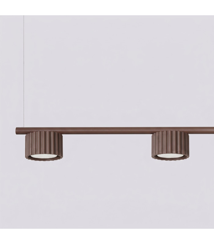 Aura Bar Pendant Ceiling Light Brown 4x GX53-4