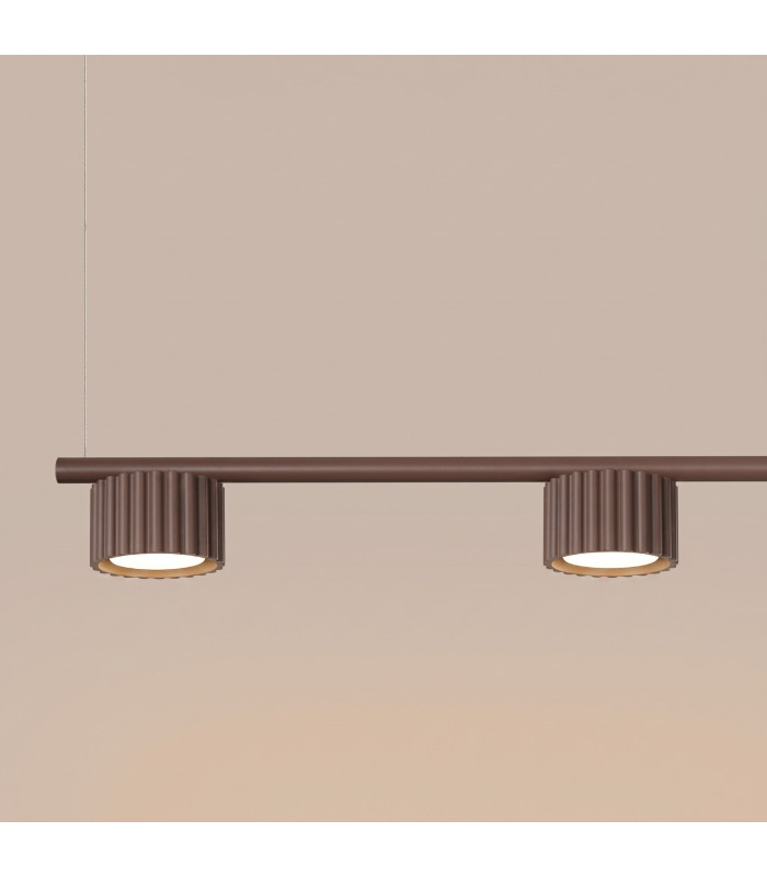 Aura Bar Pendant Ceiling Light Brown 4x GX53-5