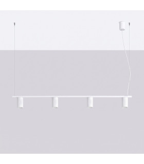 Karbon Bar Pendant Ceiling Light White 4x GU10-2