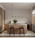 Aura Bar Pendant Ceiling Light Sage 4x GX53-12