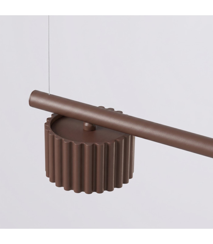 Aura Bar Pendant Ceiling Light Brown 4x GX53-6