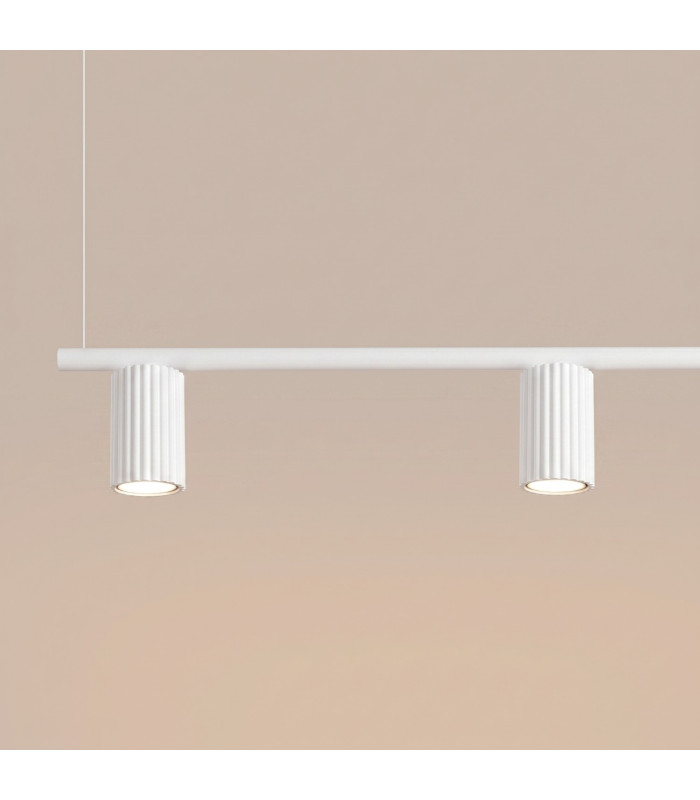 Karbon Bar Pendant Ceiling Light White 4x GU10-4
