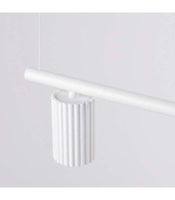 Karbon Bar Pendant Ceiling Light White 4x GU10-6