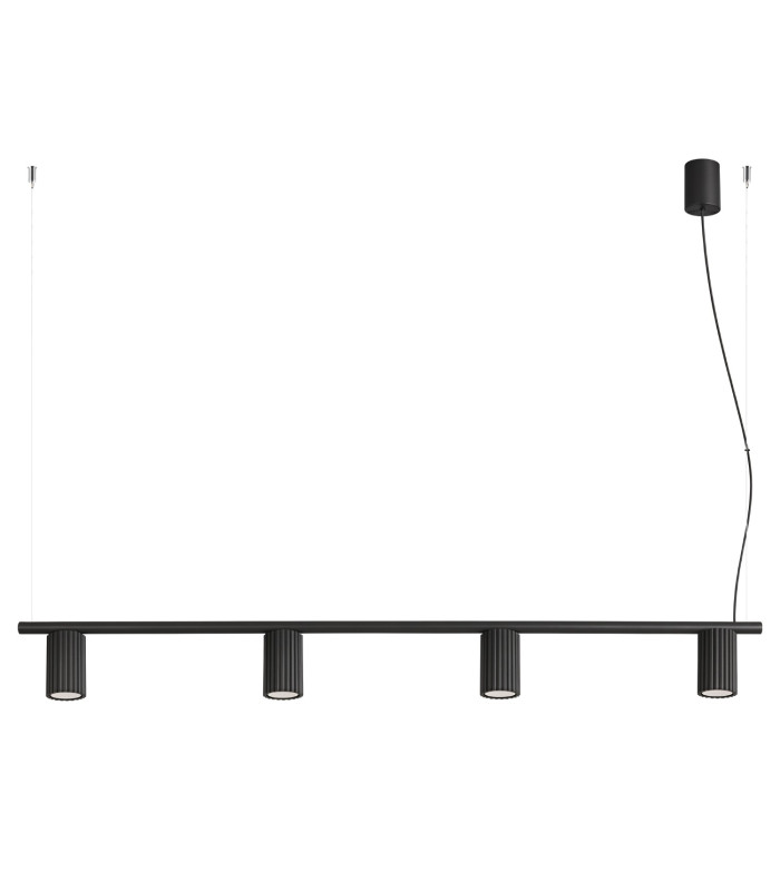 Karbon Bar Pendant Ceiling Light Black 4x GU10-1