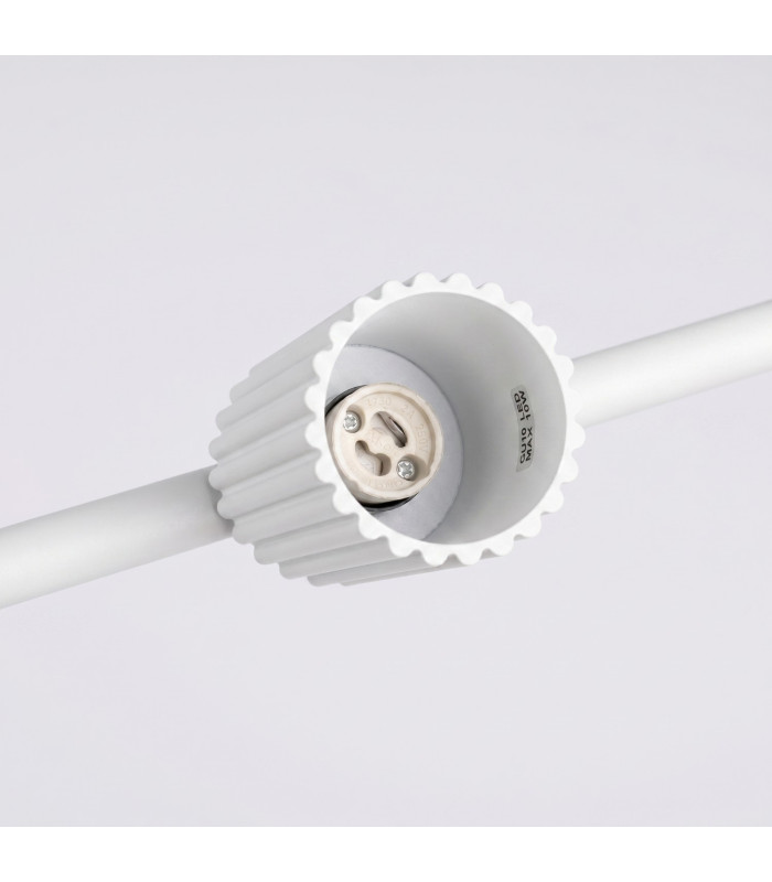 Karbon Bar Pendant Ceiling Light White 4x GU10-7