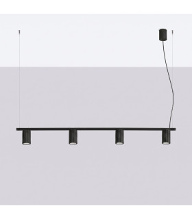 Karbon Bar Pendant Ceiling Light Black 4x GU10-2