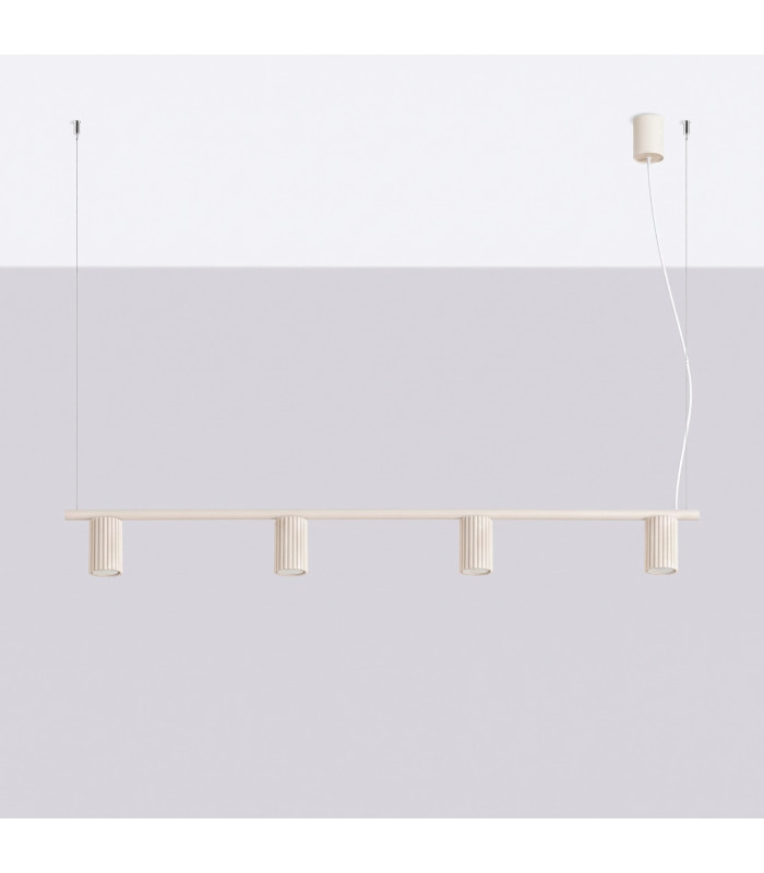 Karbon Bar Pendant Ceiling Light Beige 4x GU10-2