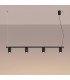 Karbon Bar Pendant Ceiling Light Black 4x GU10-3