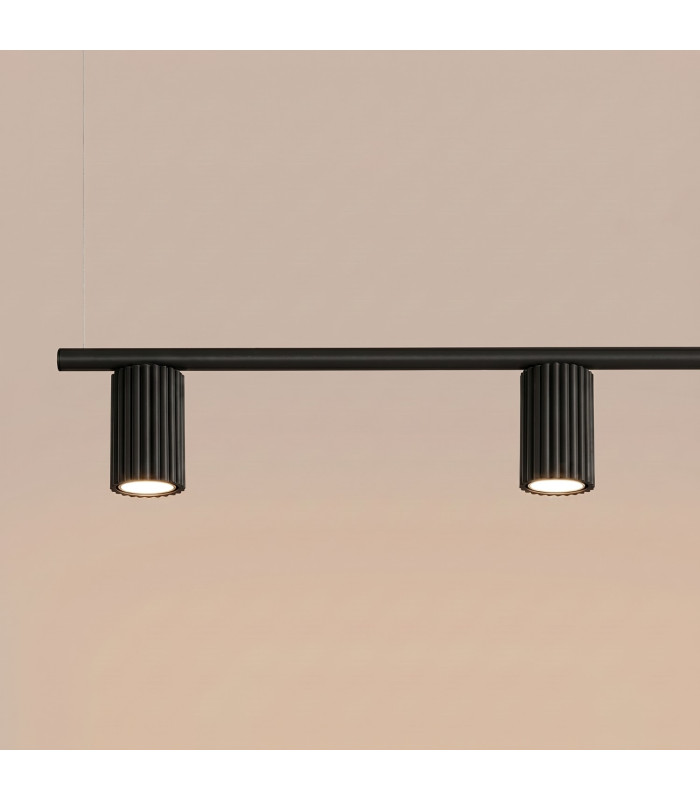Karbon Bar Pendant Ceiling Light Black 4x GU10-4