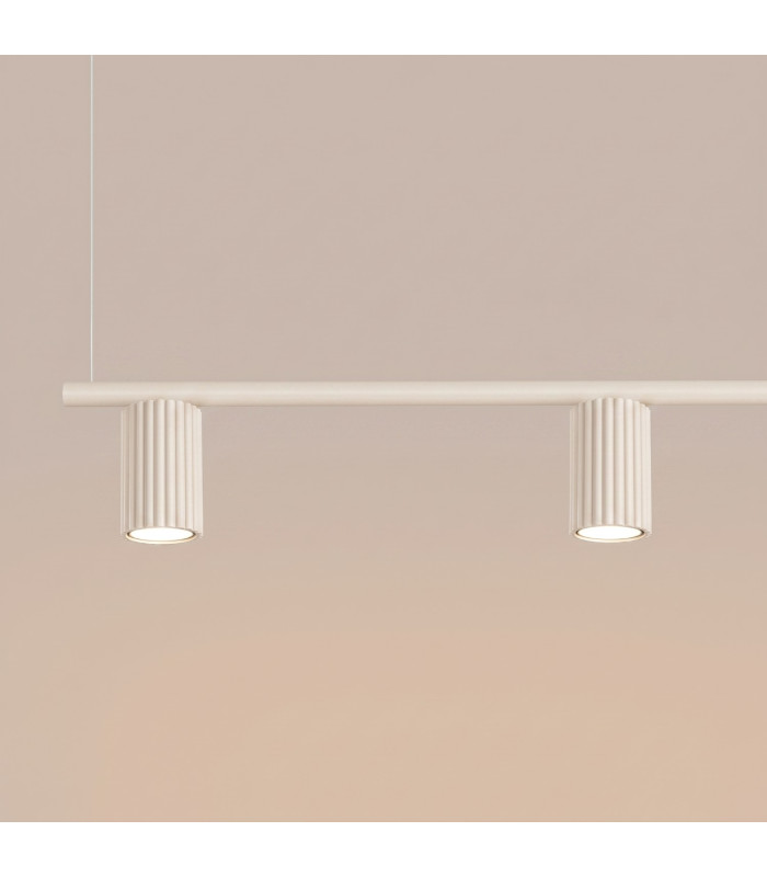 Karbon Bar Pendant Ceiling Light Beige 4x GU10-4