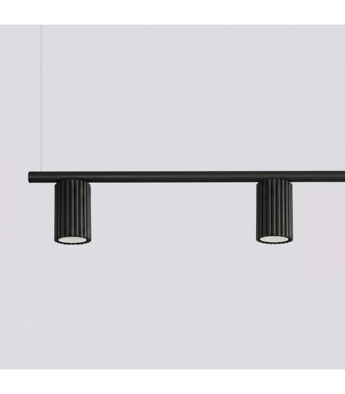 Karbon Bar Pendant Ceiling Light Black 4x GU10-5