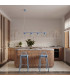 Aura Bar Pendant Ceiling Light Blue 4x GX53-12