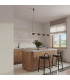 Aura Bar Pendant Ceiling Light Brown 4x GX53-13