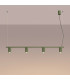 Karbon Bar Pendant Ceiling Light Olive Green 4x GU10-3