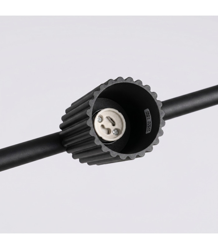 Karbon Bar Pendant Ceiling Light Black 4x GU10-7