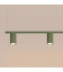 Karbon Bar Pendant Ceiling Light Olive Green 4x GU10-4