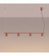 Karbon Bar Pendant Ceiling Light Red Ochre 4x GU10-3