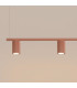 Karbon Bar Pendant Ceiling Light Red Ochre 4x GU10-4