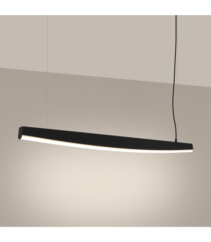 Jorun LED 120cm Bar Pendant Ceiling Light Black 3000K-3