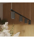Karbon Bar Pendant Ceiling Light Black 4x GU10-14