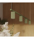 Karbon Bar Pendant Ceiling Light Olive Green 4x GU10-14