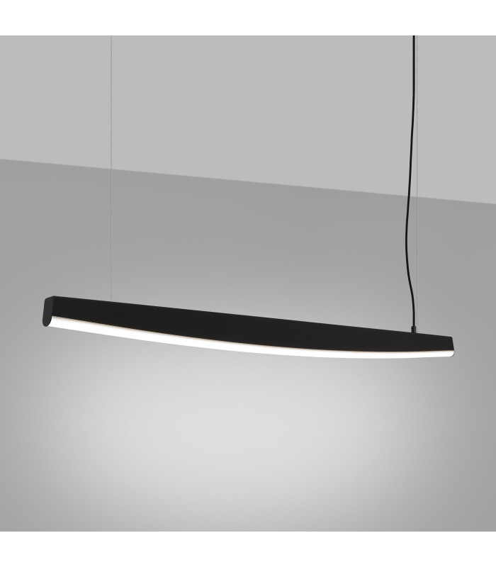 Jorun LED 120cm Bar Pendant Ceiling Light Black 4000K-3