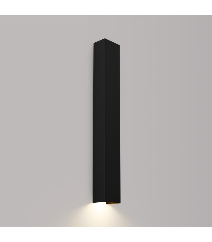 Freya 60cm Flush Wall Lamp Black 1x GU10-3