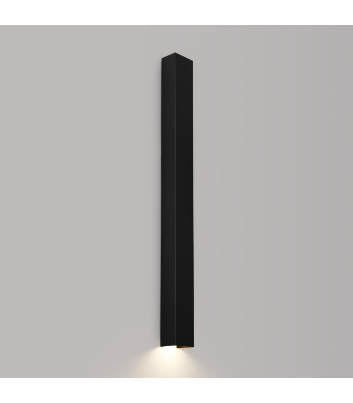 Freya 90cm Flush Wall Lamp Black 1x GU10-3