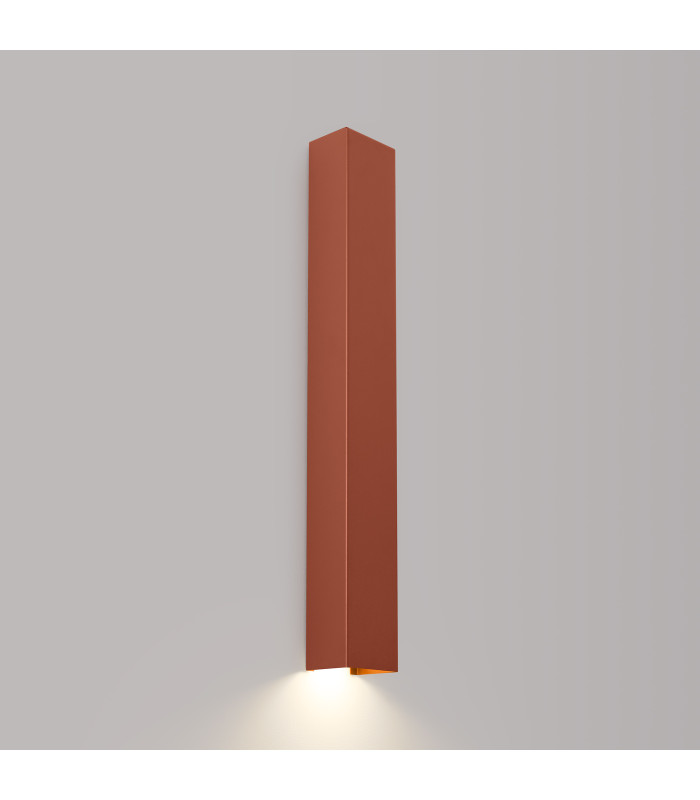 Freya 60cm Flush Wall Lamp Red Ochre 1x GU10-3