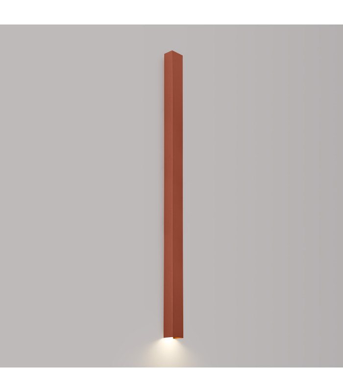 Freya 150cm Flush Wall Lamp Red Ochre 1x GU10-3