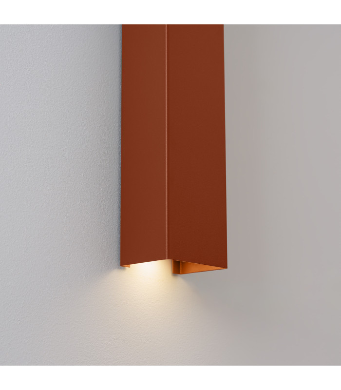 Freya 90cm Flush Wall Lamp Red Ochre 1x GU10-5