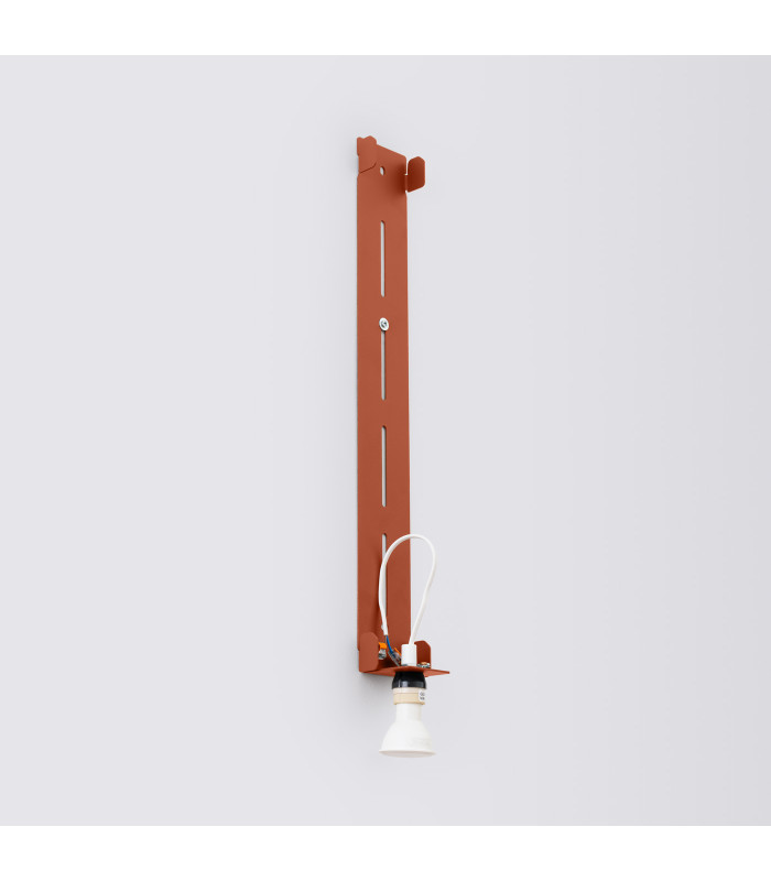 Freya 90cm Flush Wall Lamp Red Ochre 1x GU10-6