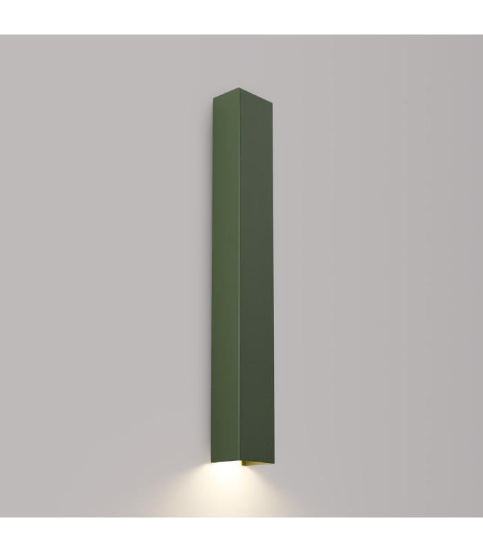 Freya 60cm Flush Wall Lamp Olive Green 1x GU10-3