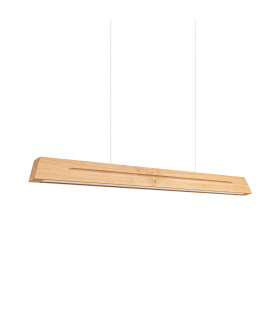 Skog LED 120cm Bar Pendant Ceiling Light Oak 4000K-1
