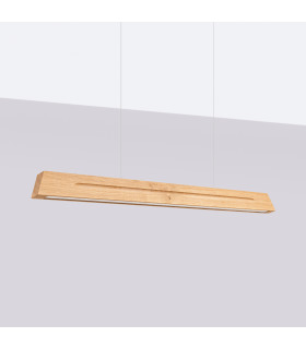 Skog LED 120cm Bar Pendant Ceiling Light Oak 3000K-2