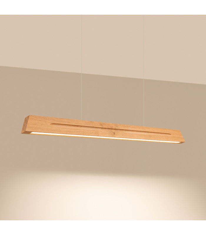 Skog LED 120cm Bar Pendant Ceiling Light Oak 3000K-3
