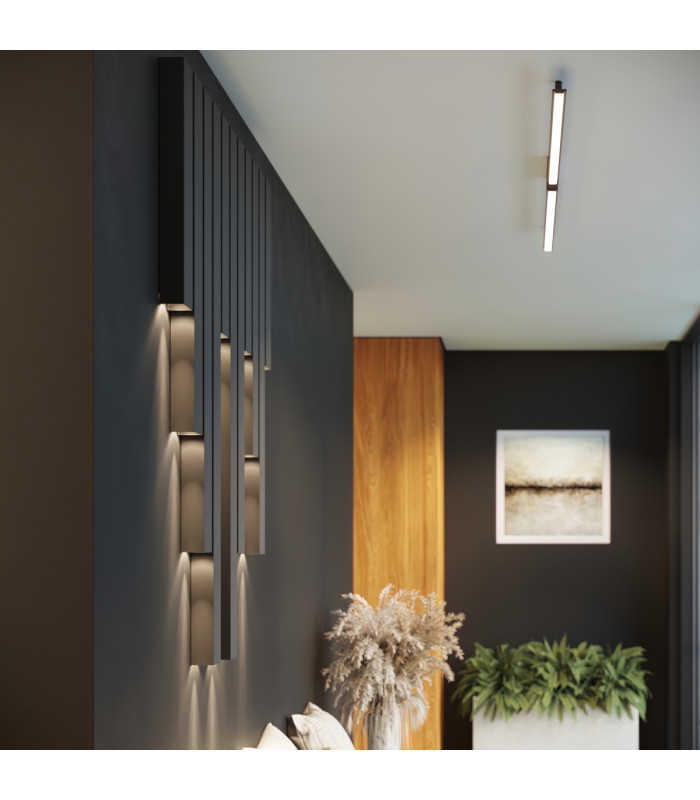 Freya 90cm Flush Wall Lamp Beige 1x GU10-9