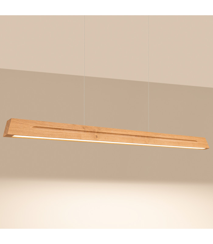 Skog LED 150cm Bar Pendant Ceiling Light Oak 3000K-3