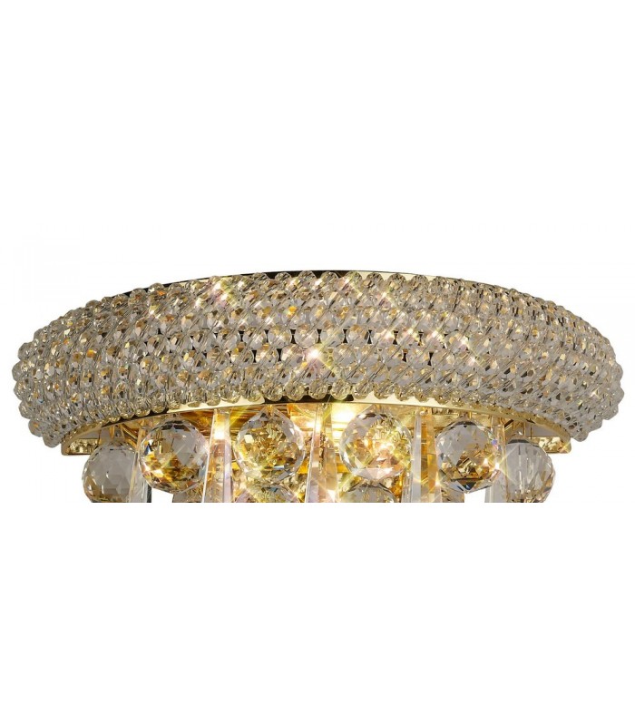 Wall Lamp Small 2 Light French Gold, Crystal - 4