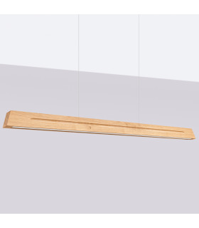 Skog LED 150cm Bar Pendant Ceiling Light Oak 4000K-2