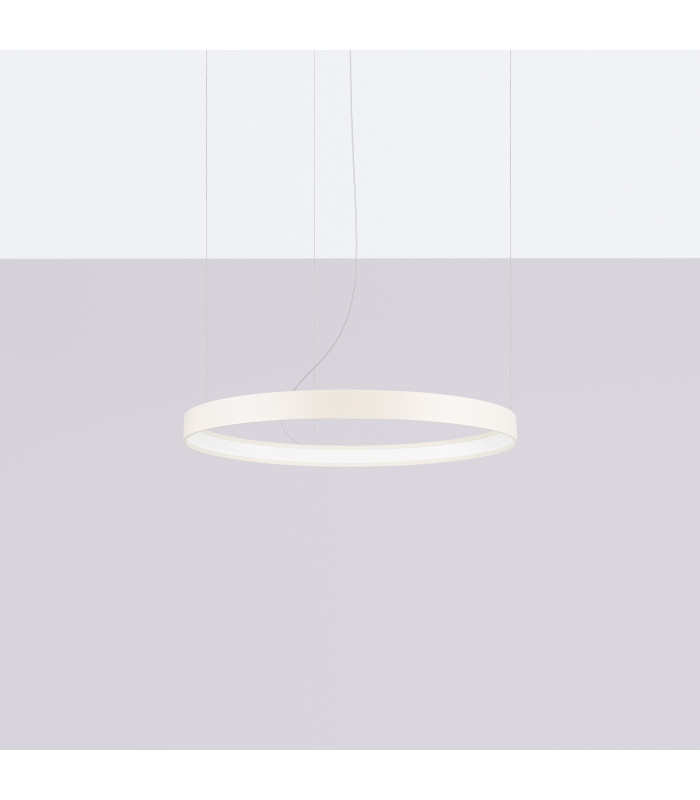Rio 55cm Integrated LED Pendant Ceiling Light Beige 3000K-2