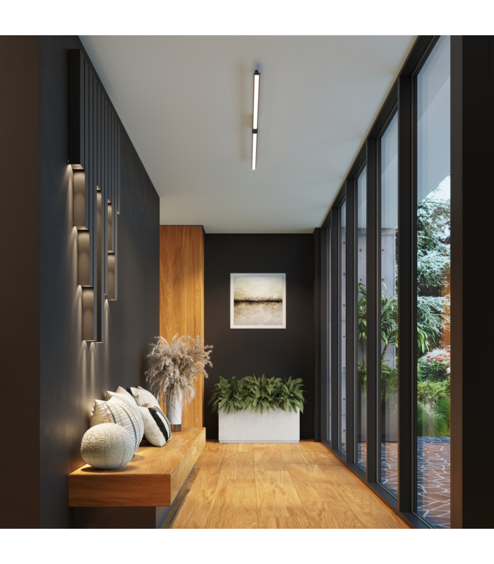 Freya 150cm Flush Wall Lamp Beige 1x GU10-8